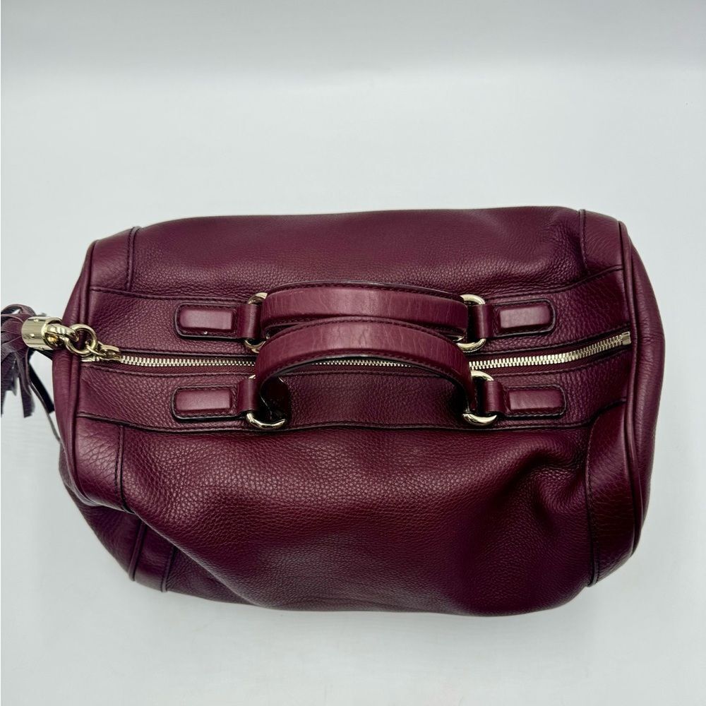 Gucci SoHo Plum Leather Bowler Boston Doctor Bag Interlocking GG Satchel Ex++ - Picture 10 of 16
